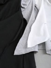 Sweetra Parte superior tipo bandeau de unicolor y estilo Y2K para mujeres - Gris Claro - Ver 3