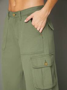 WESTFADE Quần Jeans Ống Đứng Baggy Denim 100% Cotton Cao Cấp - xanh quân đội - Xem 10