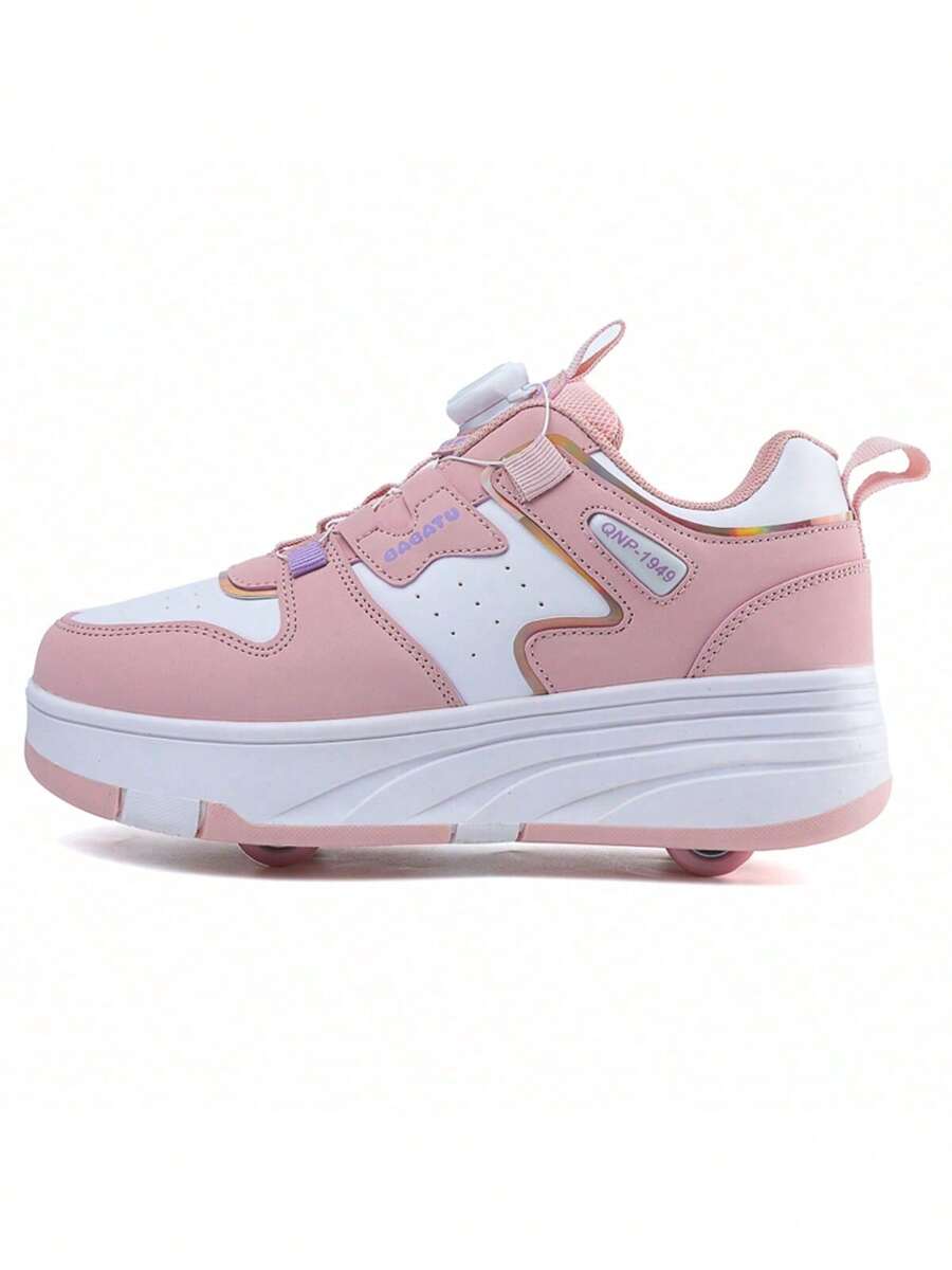 Girls And Teenagers Roller Skates, Detachable 4 Wheels Shoes, Suitable