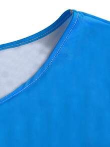 SHEIN LUNE Plus Size Gradientowa, asymetryczna sukienka z paskiem na ramieniu - Wielokolorowe - Zobacz 3