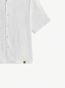 Manfinity VCAY Men's Slim Fit Mandarin Collar Short Sleeve Casual Shirt, Summer - Multicolor - View 6