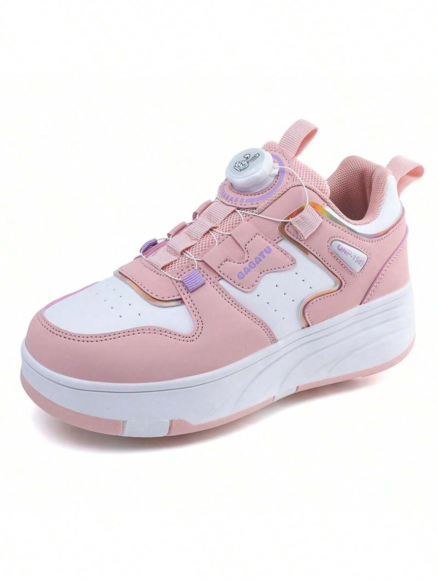 Girls And Teenagers Roller Skates, Detachable 4 Wheels Shoes, Suitable