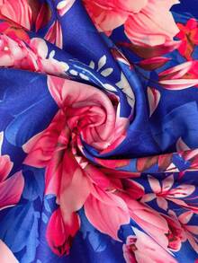 SHEIN Unity 花卉印花露肩分裙連衣裙 - 彩色 - 查看 5