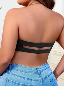 Reggiseno Senza Spalline Nero Da Donna, Push-Up, Anti-Scivolo, Senza Schienale, Con Supporti Laterali, Prevenzione Del Rilassamento, Reggiseno Invisibile, Speciale Per Abiti Da Sposa, Taglie Forti