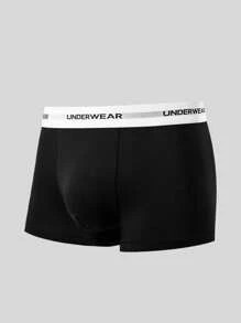 Snug Zone 5pcs/Pack Men's Casual Letter Elastic Waistband Briefs - Multicolor - View 5