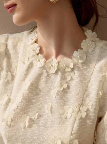 MOTF PREMIUM APPLIQUES PUFF SLEEVE TOP & CAMI TOP - Apricot - View 3