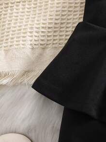 秋冬季女宝宝针织松紧腰纯色裙裤 - 黑色 - 查看 7