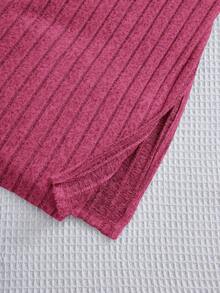 Bộ 2 chiếc áo len đan và váy trơn thường ngày dành cho nữ Tween - Màu Hồng Tươi - Xem 5