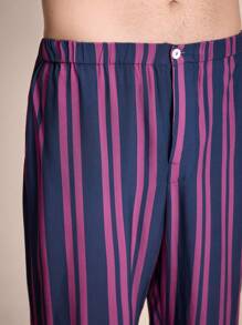 EverLounge Men's Striped Straight Loose Casual Lounge Pants - Multicolor - View 4