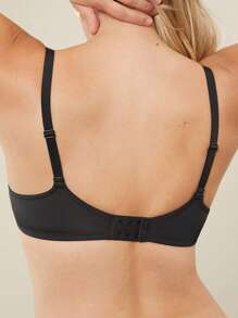 LUVLETTE Plunge Push-Up Black T-Shirt Basic Breezy Comfort Bra