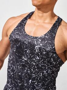 Football 男友风扎染印花休闲运动背心 - 彩色 - 查看 7