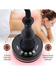 刮痧機，插頭式微電流振動按摩熱敷刮痧機，振動加熱按摩，微電流和LED紅光 - 查看 9