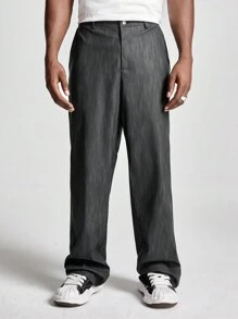 Manfinity VCAY Pantaloni casual comodi con gamba dritta e tasche, stile urban