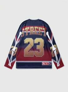 ROMWE MEN Street Life Men's Skull Patterned Long Sleeve T-Shirt, Suitable For Daily Wear In Spring And Summer - Multicolor - View 2