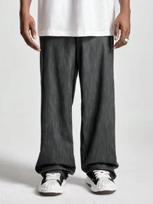 Manfinity VCAY Pantaloni casual comodi con gamba dritta e tasche, stile urban