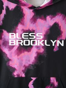 SHEIN 2 件青少年男童休闲运动衫和短裤套装，秋季 - 黑色 - 查看 5