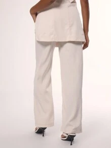 MUSERA Business Tailored Straight Leg Trousers Elegant Summer Sexy Chic