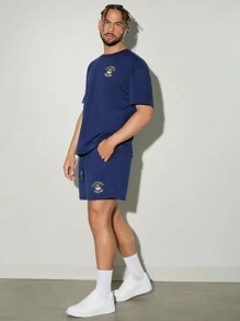 Hauture Men California Graphic Tee & Shorts Set For Summer