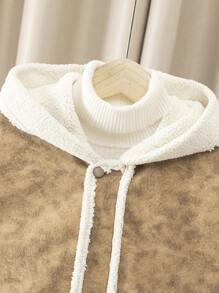 Casaco de manga comprida para meninos adolescentes outono Halloween jaqueta para meninos - Caqui - Ver 4