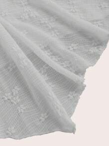 SHEIN Unity Áo thun lưới viền vải xếp nếp có cổ ngắn tay dành cho nữ, trang phục thường ngày - Xám - Xem 5