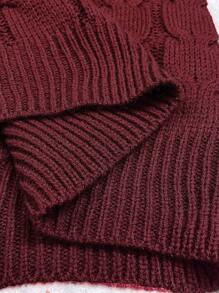 Calvaya Plus Size Women's Solid Color Simple Everyday Pullover Sweater With Back Ribbon Tie