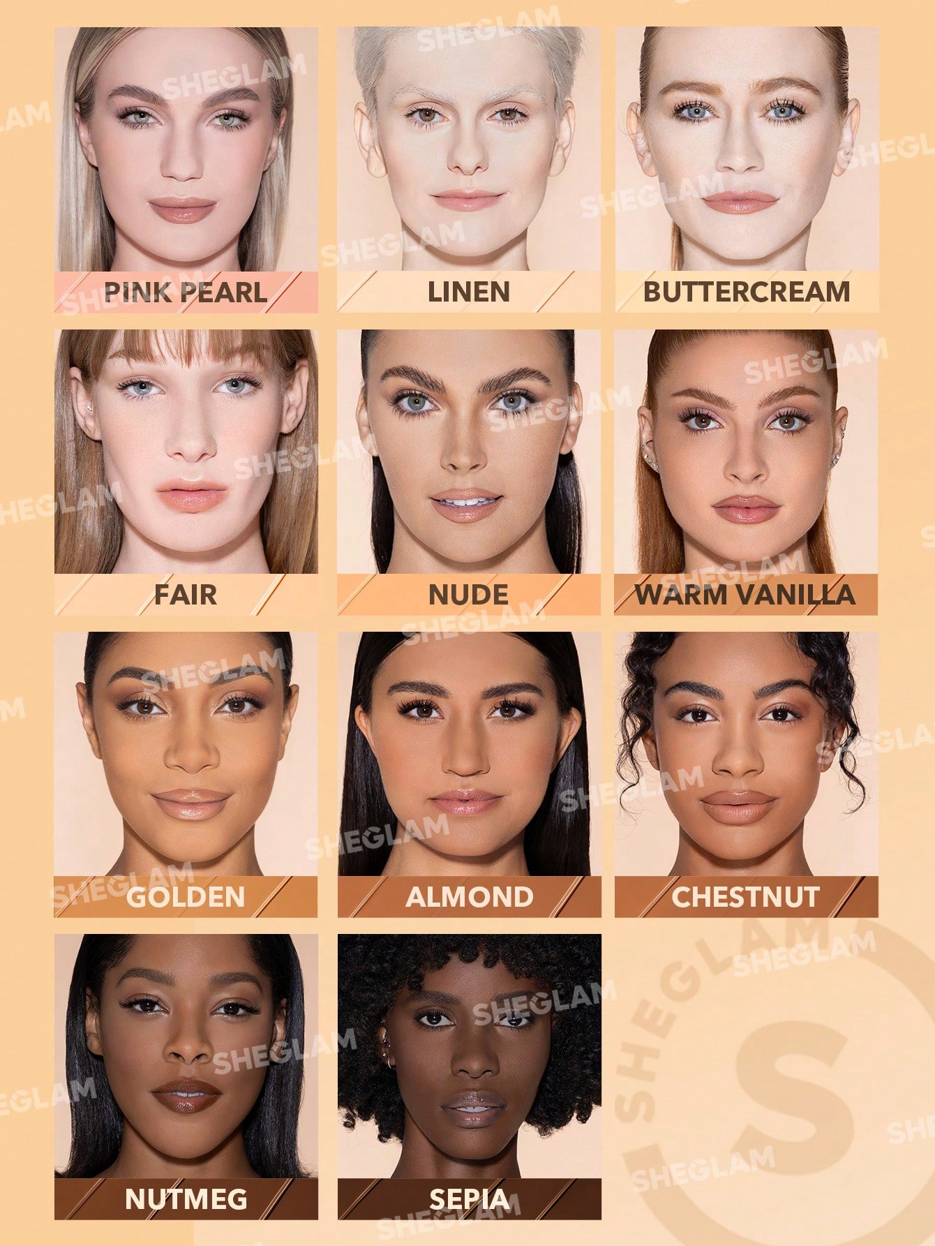 SHEGLAM كريم إخفاء العيوب Rapid Retouch Cream Concealer-Linen كريم إخفاء العيوب Rapid Retouch Cream Concealer-Linen كريم إخفاء العيوب Full Cover Cream Concealer يدوم طويلاً مفتح/مُشرق تغطية كاملة/تغطية عالية مصحح خفيف الوزن يدوم طوال اليوم
