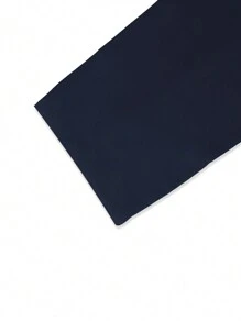 Calvornis Men Solid Color Simple Daily Slim Fit Suit Pants, Formal - Navy Blue - View 3