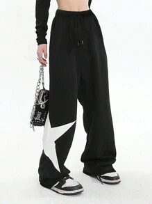 INAWLY Women's Star Pattern Casual Loose Sweatpants Graduation,Back To School Outfits,Graduation,Teacher Outfits For Women,Back To School
