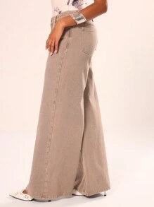 MUSERA 低腰宽松阔腿牛仔裤，90年代Y2K风格，可爱性感，适合夏季穿着。