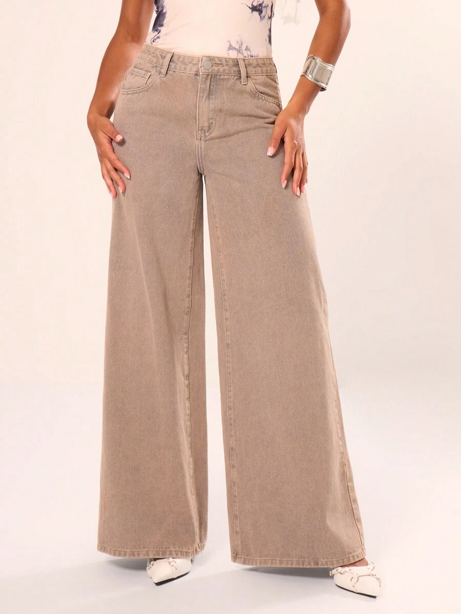 MUSERA 低腰宽松阔腿牛仔裤，90年代Y2K风格，可爱性感，适合夏季穿着。