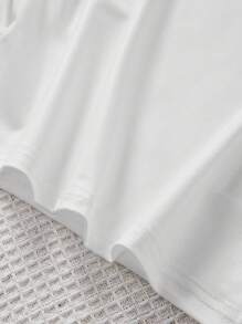 SHEIN Explorewe 男童老鷹印花圓領短袖休閒T恤和Jogger褲裝套組，夏季 - 藍色 - 查看 5