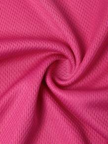 SHEIN Tween Boy Casual Sporty Loose Knitted Shorts With Print Pattern - Hot Pink - View 5