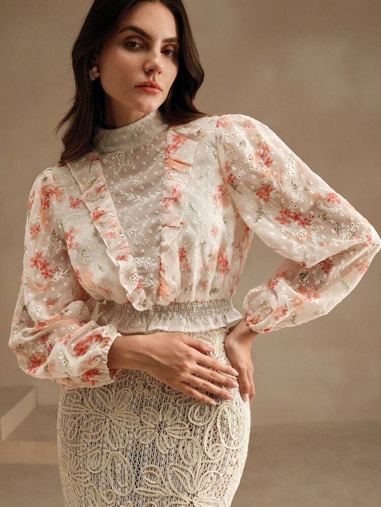 Damen Mode Crop Top mit Muster für den Urlaub