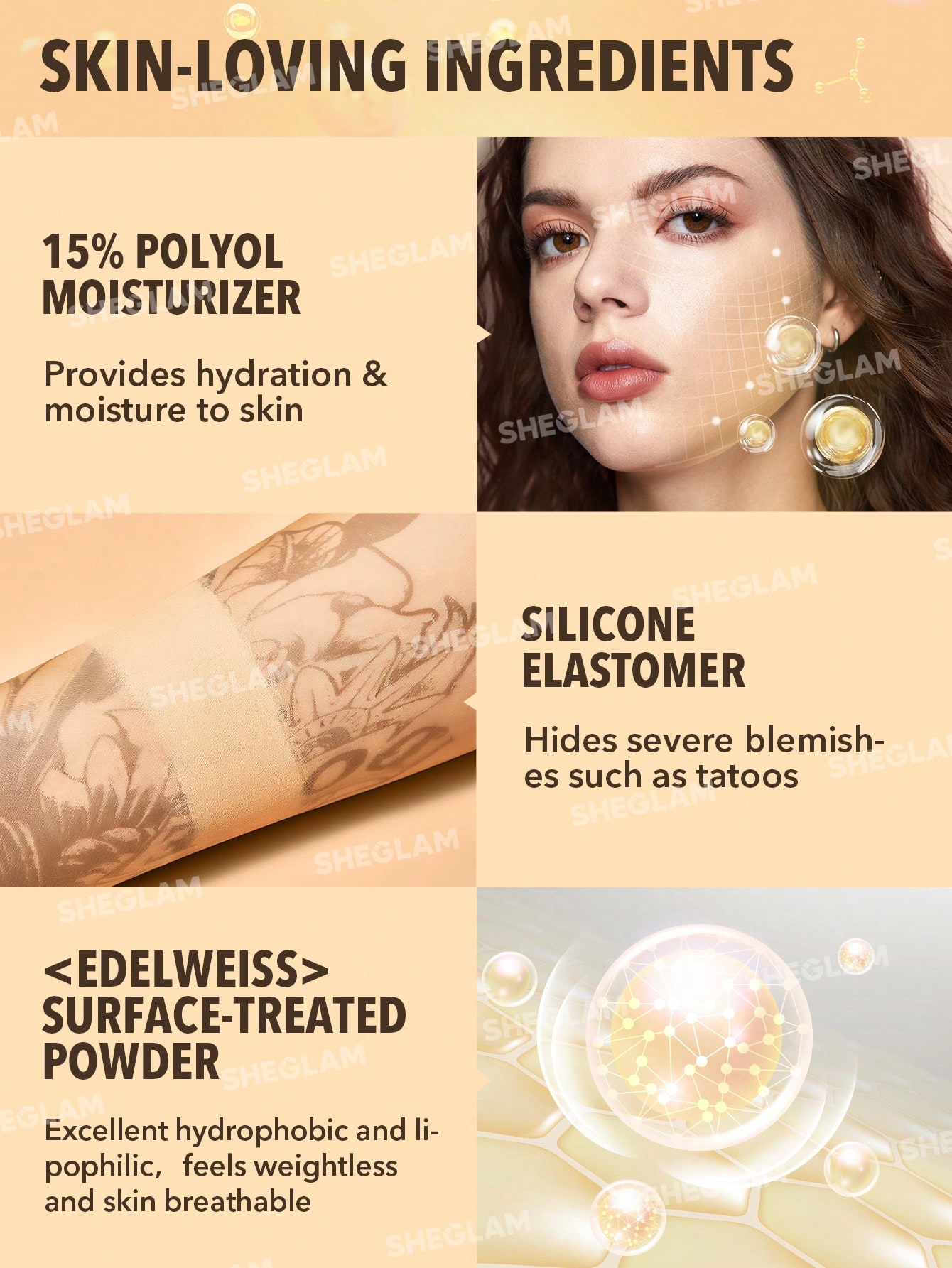 SHEGLAM كريم إخفاء العيوب Rapid Retouch Cream Concealer-Linen كريم إخفاء العيوب Rapid Retouch Cream Concealer-Linen كريم إخفاء العيوب Full Cover Cream Concealer يدوم طويلاً مفتح/مُشرق تغطية كاملة/تغطية عالية مصحح خفيف الوزن يدوم طوال اليوم