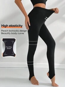 SHEIN Unity Einfarbige, hoch taillierte, eng anliegende Leggings für den Lässig stil
