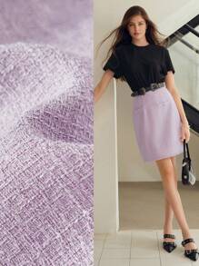 MOTF STUDIO 色塊露邊修身連衣裙 - 彩色 - 查看 2