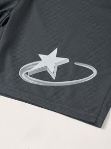 SHEIN Leap Crew Tween Boy 3pcs Loose Fit Breathable Athletic Patterned Shorts Set - Multicolor - View 7