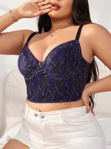 SHEIN 大碼印花素色日常無線內衣