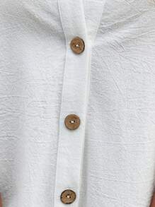 Chiquease Mono De Tirantes Con Volantes Y Botones En La Parte Delantera