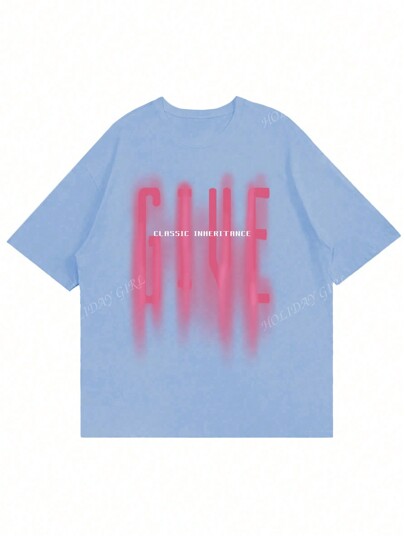 Letter Graphic Drop Shoulder Tee