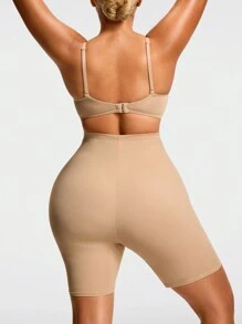 SHAPORA Shaping High-Waisted Mid Thigh Shapewear Short Bottom Body Shaper Butt Lifter-Tummy Waist Thigh Control - Apricot - View 7