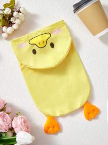 PETSIN 1件可愛卡通鴨圖案寵物卫衣，適用於貓狗，3D足印設計 - 彩色 - 查看 2