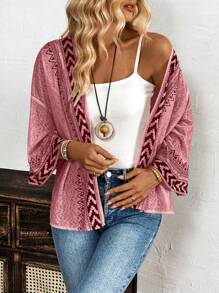 Breezaya Áo len oversized dáng rộng thông thường dành cho nữ - Hồng - Xem 4