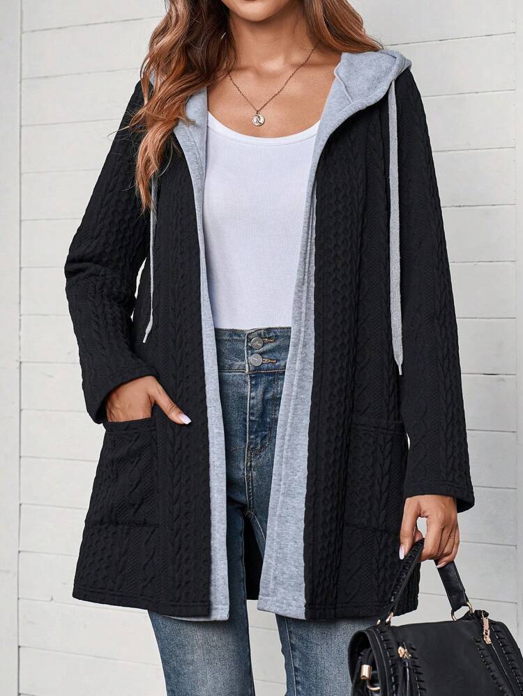 Women's Casual Hooded Regular Fit Jacket