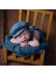 Zestaw ubrań do fotografii noworodkowej - kostium dla niemowląt, czapeczka, szelki, spodnie, rekwizyty do zdjęć, ubranka dla niemowląt, dekoracje na baby shower, prezenty dla rodziny, prezenty na baby shower, prezenty wielkanocne, rzeczy dla dziewczynek/chłopców