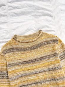 Soleia 女士彩色条纹露背系带短款针织毛衣 - 彩色 - 查看 5