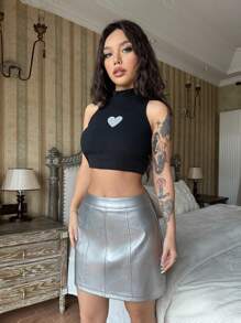 Lunelith SHEIN Lunessa تنورة كاجوال بسيطة للنساء