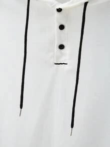 Manfinity Homme Camiseta sin mangas con capucha y cordón ajustable, unicolor, casual, para verano