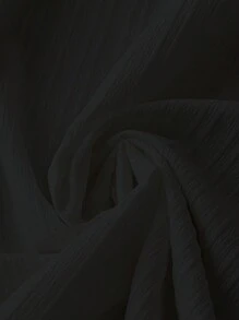 大码花卉蕾丝边休闲夏季连衣裙女士黑色连衣裙黑色优雅连衣裙 - 黑色 - 查看 3