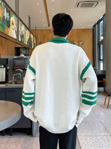 Manfinity Hypemode Áo len nam dài tay màu khối đơn giản mặc hàng ngày có cổ - Nhiều màu - Xem 2